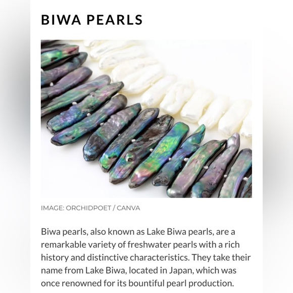 Amber Agate Biwa Pearl Sterling Double Layered Choker Necklace OOAK Handmade - Picture 4 of 16